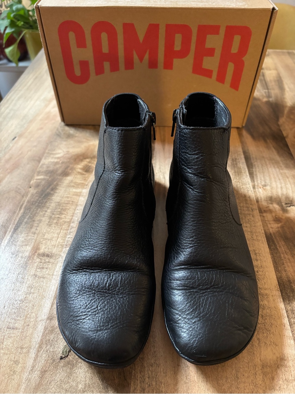 Camper Nina Ankle Boots Black Leather | Size EU 40